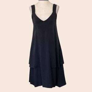 Maison Martin Margiela Black Layered Mini Slip Dress Size 42